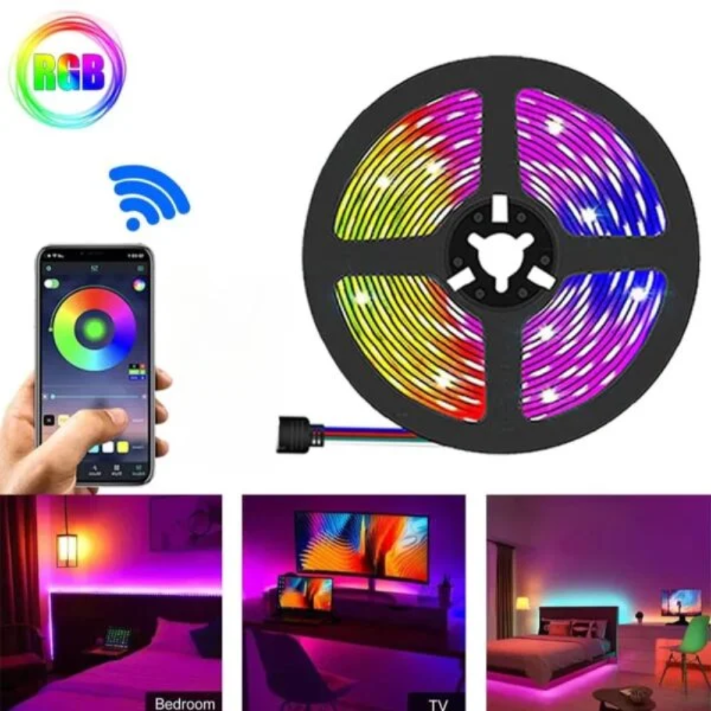Cinta Led 5Mts Rgb Multicolore Bluetooth